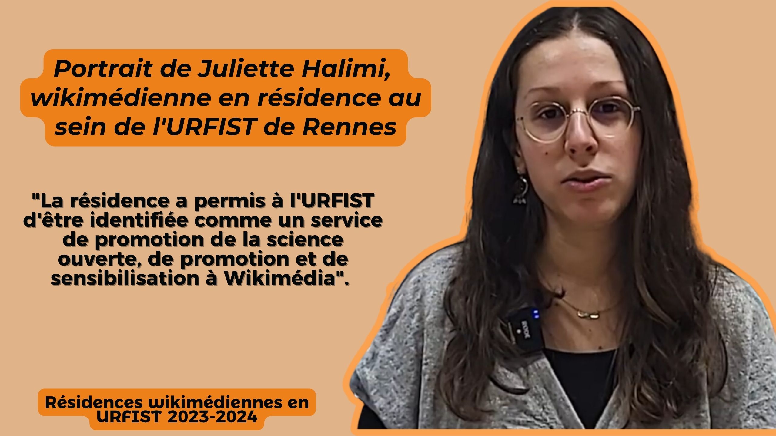 Portrait de Juliette Halimi I Résidence Wikimédia (URFIST Rennes)